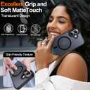 MOZOTER for iPhone 17 Case with Kickstand,[Compatible with MagSafe] [12FT Military Grade Protection] Slim Translucent Matte Shockproof Phone Case,6.3",Black