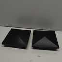 Black Plastic 5" Classic New England Style Vinyl Fence Post Caps, 5"x5" Post Cap for Vinyl Fence Post (2)