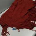 PAVILIA Maroon Red Knit Throw Blanket for Couch Bed, Soft Knitted Farmhouse Sofa Throw for Living Room, Lightweight Decorative Fall Throw Blanket for Chair, Outdoor Textured Boho Blanket, 50x60