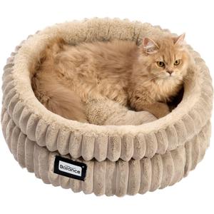 BALANCE Cat Bed Kitten Bed, Washable Round Cat Beds for Indoor Cats,Super Soft Plush Faux Fur Pet Bed for Puppy and Kitten with Anti-Slip Bottom (Wind Chime) BALANCE Cat Bed Kitten Bed, Washable Round Cat Beds for Indoor Cats,Super Soft Plush Faux Fur Pet Bed for Puppy and Kitten with Anti-Slip Bottom (Wind Chime)