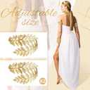 Hicarer 7 Pcs Halloween Greek Athenian Women Costume Accessories for Woman Include Toga Athenian Crown Arm Bracelet Earring
