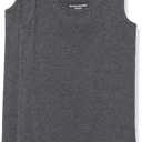 Amazon Essentials Women's Slim-Fit Scoop Neck Tank Top, Pack of 2,Black M