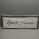 Sweet Dreams Wall Decor Above Bed 40x15 Inch Large Master Bedroom Hanging Wood Rustic Framed Farmhouse Sweet Dreams Sign Guest Room Aesthetic And Minimalist Over Bed Wall Art（Black）