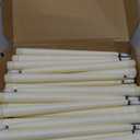 Reginary 36 Pieces Flameless Taper Candles Bulk 11" Plastic Lights Window LED Battery Operated Candlesticks Without Remote for Birthday Wedding Church Decor Party Supplies (Ivory)