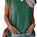 MIROL Women's Short Sleeve Tunic Tops 2025 Basic Loose T Shirts Solid Color Batwing Sleeve Casual Tee (Green, Large)