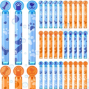 Shappy 60 Pcs Hanukkah Bubble Wands Bulk Mini Bubble Wands Party Favors Small Birthday Party Gift for Novelty Gifts (Blue&Orange)
