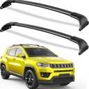 Wonderdriver Roof Rack Cross Bars 220lbs Compatible with Jeep Compass 2018-2025, Heavy Duty All-Metal Aluminum Roof Rails Crossbars Cargo Canoe Black Rooftop Cargo Carrier Luggage