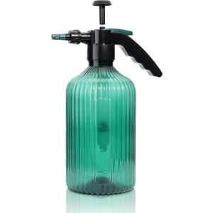 T4U Fine Mist Spray Bottle Plastic Green 2L, Hand Held Pressure Plant Mister with Top Pump, Empty Water Sprayer Watering Can with Adjustable Nozzle for Indoor and Outdoor Gardening and Home Cleaning