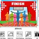 Marathon Party Backdrop 7x5ft Finishing The Marathon Personal Record Running Race Runner Celebration PR Decorations Photography Background Can Doodle Banner Photo Studio Props
