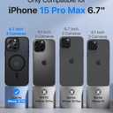 Faiono Magnetic for iPhone 15 Pro Max Case [Full Camera Protection][Military-Grade Protection][Compatible with MagSafe] Shockproof Protective Slim Phone Case for iPhone 15 Pro Max, Black