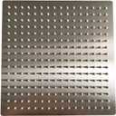 BESy 12 Inch Rain Shower Head, 12" Square Rainfall & High Pressure Stainless Steel Bath Shower Head, 1/16" Ultra Thin, Waterfall Full Body Coverage with Silicone Nozzle, Non Fingerprint Brushed Finish