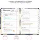 5 x Academic Planner 2026, A5 Weekly & Monthly Calendar Planner with Tabs, PVC Bookmark, Metal Corner Protectors, Inner Pocket, 8.54 × 6.22" Hardcover School Daily Agenda Book for Teacher Student (Purple)