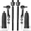 ASTARPRO 6pcs Front Inner and Outer Tie Rod Ends Complete Kit and Boots Compatible with 2007-2016 Ford ExpeditionF-150 Lincoln Navigator