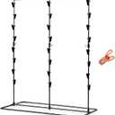 LOSTRONAUT Chip Rack Display Stand - 24 x 9 x 10 Display Rack with 3 Strips & 24 Chip Clips, Snack Organizer for Pantry Shelf, Retail Display Stand & Vendor Booth Supplies, Greeting Card Holde