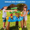Water Table for Toddlers 3-5 Outdoor Toys for Kids Ages 4-8 3-Tier Kids Sand Water Tables with Fishing Game Set Activity Sensory Table Summer Gift Beach Outside Toys for Toddler Boys