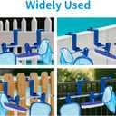 dicio Pool Pole Holder Equipment Hooks 2 Pcs Fence Hooks, Adjustable Pool Net Holder for Pool Equipment, Telescopic Poles Skimmers Swimming Pools Accessories & Garden Tool