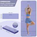 Foldable Yoga Mat,74"Lx32"Wx1/3"Thick,Folding Exercise Mat,Non-slip Wide Pilates Mats for Home Workout/Travel, Portable Yoga Mat Thick for Yoga/Pilates/Camping/Floor Exercises