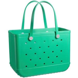 Fazhesici Large Beach Waterproof Travel Tote Bag Washable Open Tote Bag for Beach Boat Pool Work Green