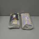 2 x CCINEE 4 Packs Mardi Gras Fringe Table Skirt Party Decorations, 36ft Purple Green Gold Wavy Metallic Tinsel Foil Carnival Table Skirts For Mardi Gras Carnival Holiday Masquerade Party