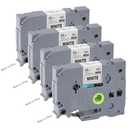 12mm 0.47 TZe TZ Tape 4Pack Laminated White Label Maker Tape Replacement for Brother P Touch Label Tape TZe-231 TZe231 Compatible with Brother PT-D210 PT-D220 PT-H110 PT-D410 PT-P710BT