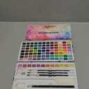 Joyooss Watercolor Paint Set, 100 Water Color Paints with Brushes and Portable Box, Including Metallic, Fluorescent and Macaron Colors, Perfect for Beginners and Professionals
