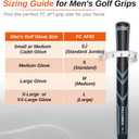 3 Pack Oversized Golf Grips with 5 Grip Tapes Non-Slip PU Surface Golf Club Grip Replacement Kit, High Traction Rubber Grip for Driver Irons Hybrids Wedges