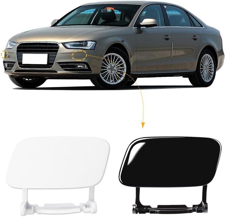Car Front Bumper Headlight Headlamp Washer Jet Spray Nozzle Cover Cap Fit for Audi A4 2013 2014 2015 2016(Sports Models Cannot Be Used) 8K0955275C 8K0955276C(Black, Right Passenger Side)