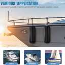 Boat Fenders 4 Pack 10 x 28 Inches Ribbed Center Hole Boat Fenders Bumpers for Docking, Comes with 4 Lines and Pump to Inflate
