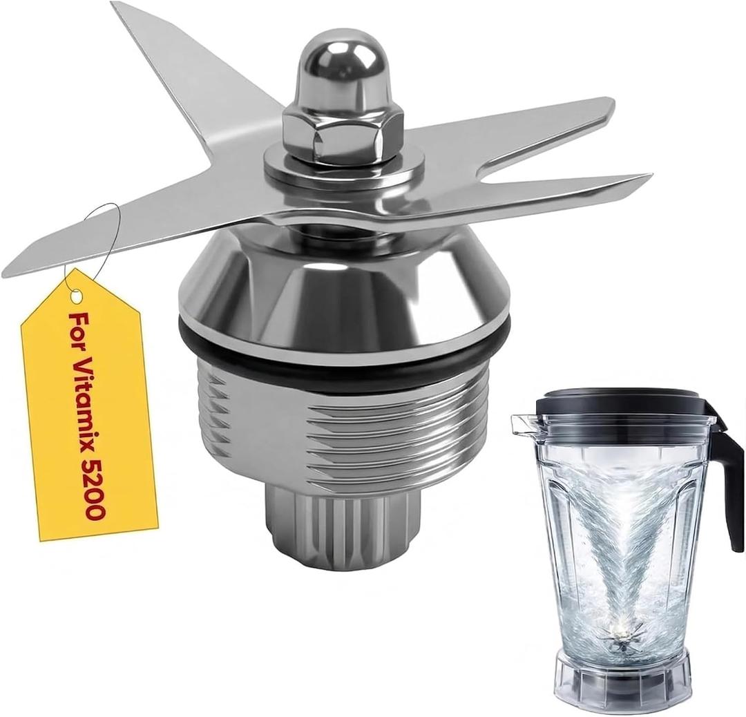 Wet Blender Blade Replacement Parts, Fit for Vitamix Immersion 5200 Series 64 oz and 32 oz Containers, Stainless Steel Accessories Attachments Durable Design for Direct Use