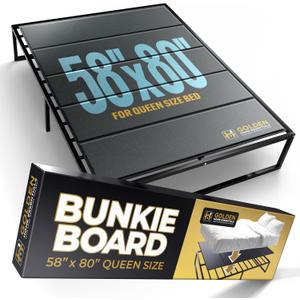 58in x 80in Heavy Duty Bunkie Board for Queen Size Bed, Extra Sturdy Bed Board for Frame - Low Profile Under Mattress Support Board to Stop Sagging Mattress