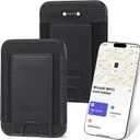 Miroddi Credit Card Holder with Find My, Premium Leather Small Wallet for Women, RFID Blocking Slim Card Wallet for Women Men, Minimalist Business Credit Card Wallet, Holds Up to 14 Cards, Black