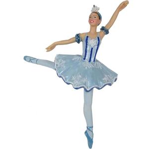 Nutcracker Ballet Gifts, Ballerina Christmas Tree Ornaments, Resin Nutcracker Ballet Decorations, Xmas Baubles for Holiday Home Decor, Queen Snowflake, 4 Inches