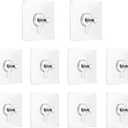 Picture Hangers Without Nails, Wall Hangers Without Nails, Adhesive Wall Hooks Command Hooks Picture Hanging for Inside Kitchen, Bathroom, Home and Office, 10pcs