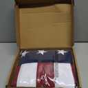 Homissor 100% Cotton Flag American Flags 3x5 Ft New Cotton USA Flag Heavy Duty Outdoor Fade Resistant Embroidered Stars