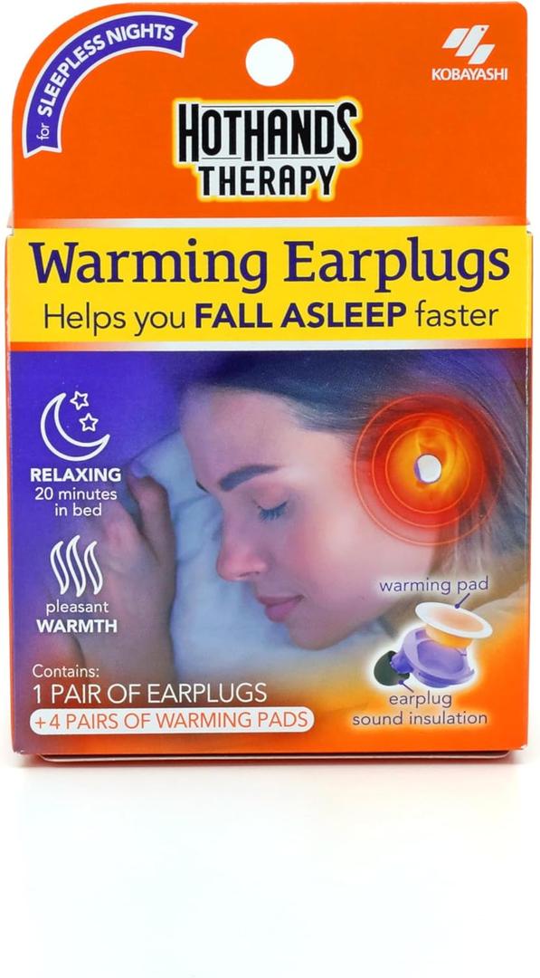 HotHands Therapy Warming Earplugs - 1 Pair of Earplugs & 4 Pairs of Warming Pads - Relaxing, Pleasant Warmth
