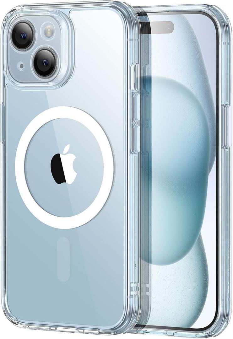 3 x ESR for iPhone 15 Case, Translucent Matte Case, Compatible with MagSafe, Military-Grade Protection, Classic Series,Clear Blue