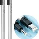 Mr. Pen- Pen Style Eraser Set, 2 Pack, Square & Round Tip, Precision Pencil Erasers, Retractable Silver Eraser Pens for Drawing, Sketching, Detail Correction, Office & School Supplies