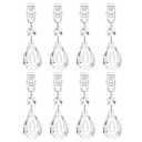 Tablecloth Weights, Crystal Table Cover Weights with Metal Clips, Clear 12 PCS