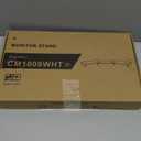 TAVR Furniture Dual Monitor Stand Riser, Computer Monitor Stands for 2 Monitors, Extra Long Multifunctional Desktop Organizer Riser for Computer, Laptop, PC, Printer, TV, Max 43.3" Length, White