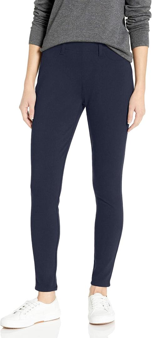 Amazon Essentials womens Pull-On Stretchy Knit Jegging (X-Large Short, Navy)