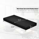 WELLAND 12" Deep Floating Wall Shelf, Black Floating Shelf Display Floating Shelf, 23.62" L x 11.81" D x 2" T, Deeper Than Others, Black
