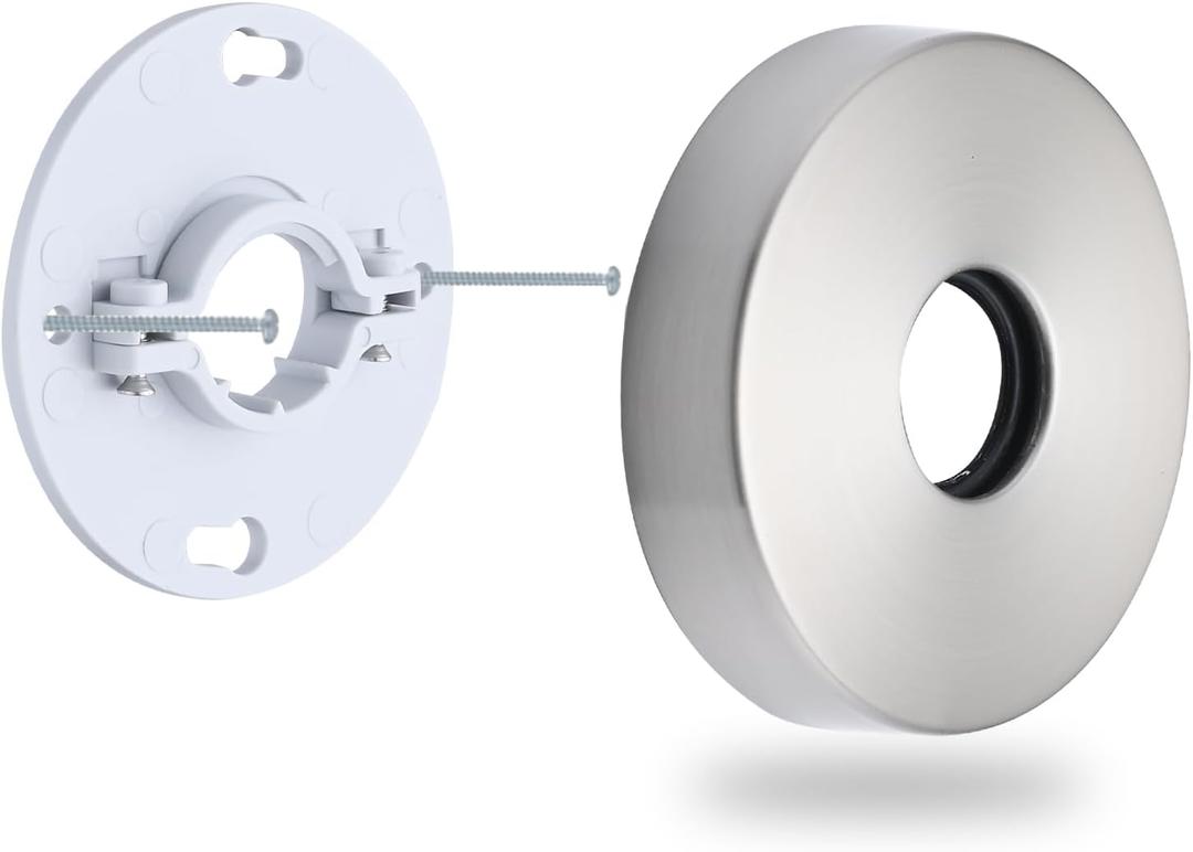 Shower Arm Flange Brushed Nickel, Shower Arm Stabilizer Bracket and Flange Cover Plate
