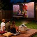 Outdoor Projector Screen with Stand - 150 Inch Portable Projector Screen Outdoor Indoor Projection Screen 16:9 4K HD Movie Screens with Carry Bag Can Enjoy Home Theater Projection Screens