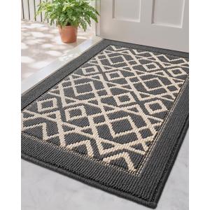 LUMI Entryway Floor Mat 24x36, Deep Mud Removal and Water Absorption, Dustproof and Wear-Resistant, Easy to Clean, Suitable for Home/Office, Dark Grey LUMI Entryway Floor Mat 24x36, Deep Mud Removal and Water Absorption, Dustproof and Wear-Resistant, Easy to Clean, Suitable for Home/Office, Dark Grey