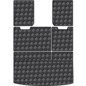 Cargo Mat for Tahoe/GMC Yukon 7 Seats 2015-2020 Trunk Mat & 2ND+3RD Row Rear Backrest Mat, All Weather Rear Cargo Liner Back Seat Cover Protector