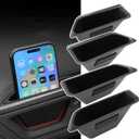 Jaronx Compatible with RIVIAN Door Organizer Tray 2025 R1T R1S(Gen 2), 4PCS Door Insert Storage Box For 2025 RIVIAN R1T Accessories R1S Accessories