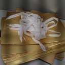 Fainne 24 Pcs Gold Mini Gift Bags with Handle Gift Card Bags Bulk Extra Small Paper Party Favor Boxes Tiny for Christmas Wedding Baby Shower Birthday Wrapping Supplies, 4.7 x 3.9 x 2.3 Inch 