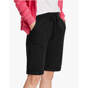 Hanes Women's Shorts, French Terry Bermuda Pocket Shorts, Jersey Knit Fleece Shorts, Women's Bermuda Shorts, 11", S