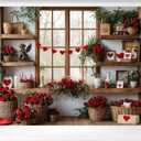 Kate Valentine's Day Backdrops Valentines Couple Sweet Heart Photo Background Studio Props, 10x8ft