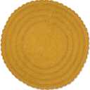 DII Crochet Collection Reversible Bath Mat, Round, 27.5" Diameter, Honey Gold